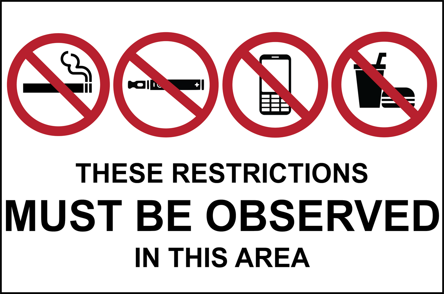 Prohibition - Multiple Prohibition Icons - In This Area