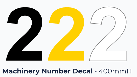 Number 0-9 Decals - 400mmH