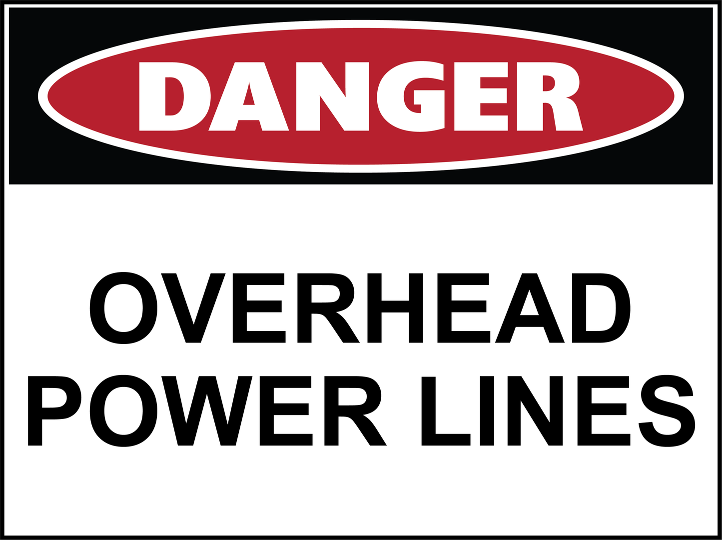 Danger - Overhead Power Lines