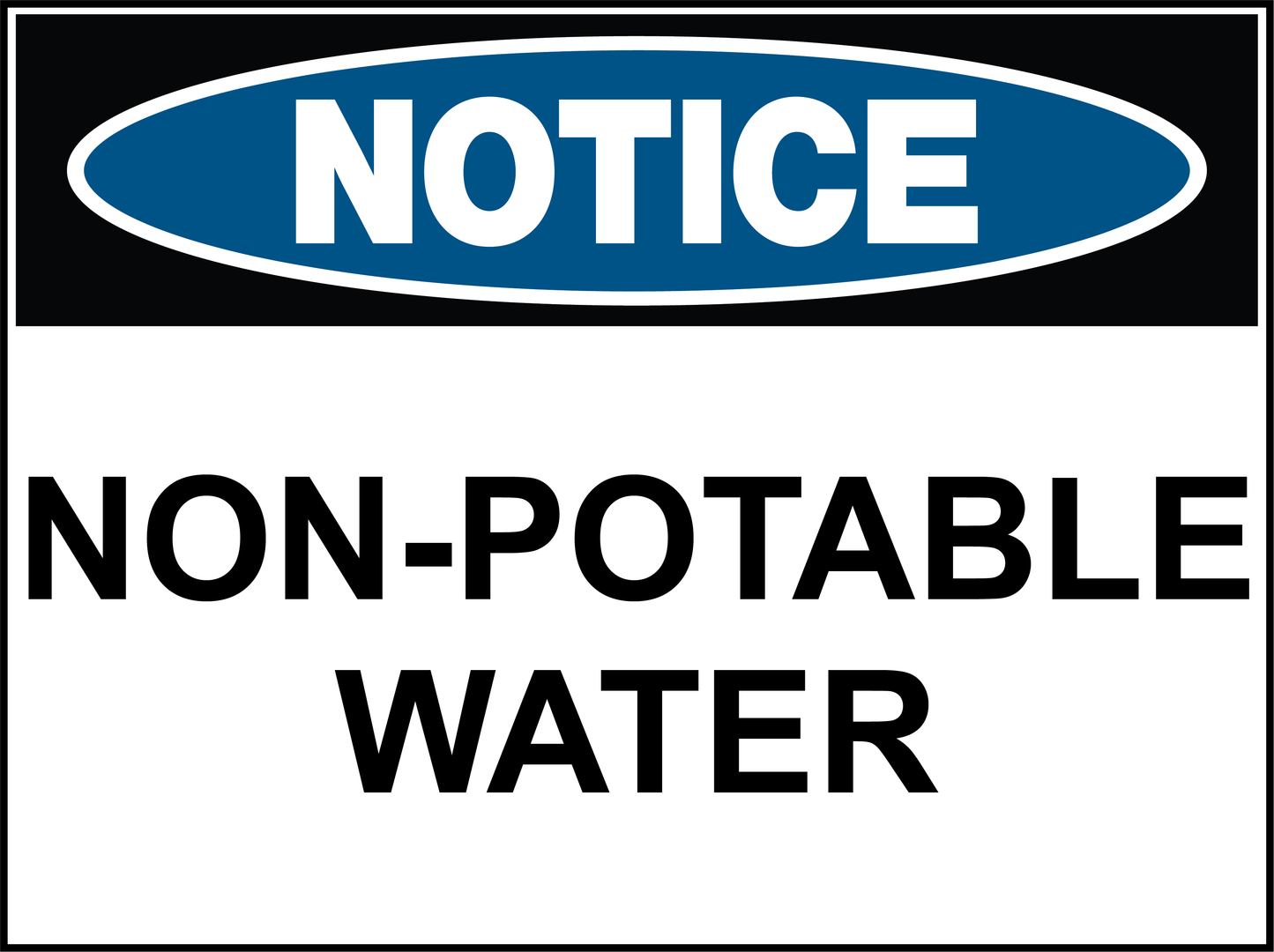 Notice - Non-Potable Water
