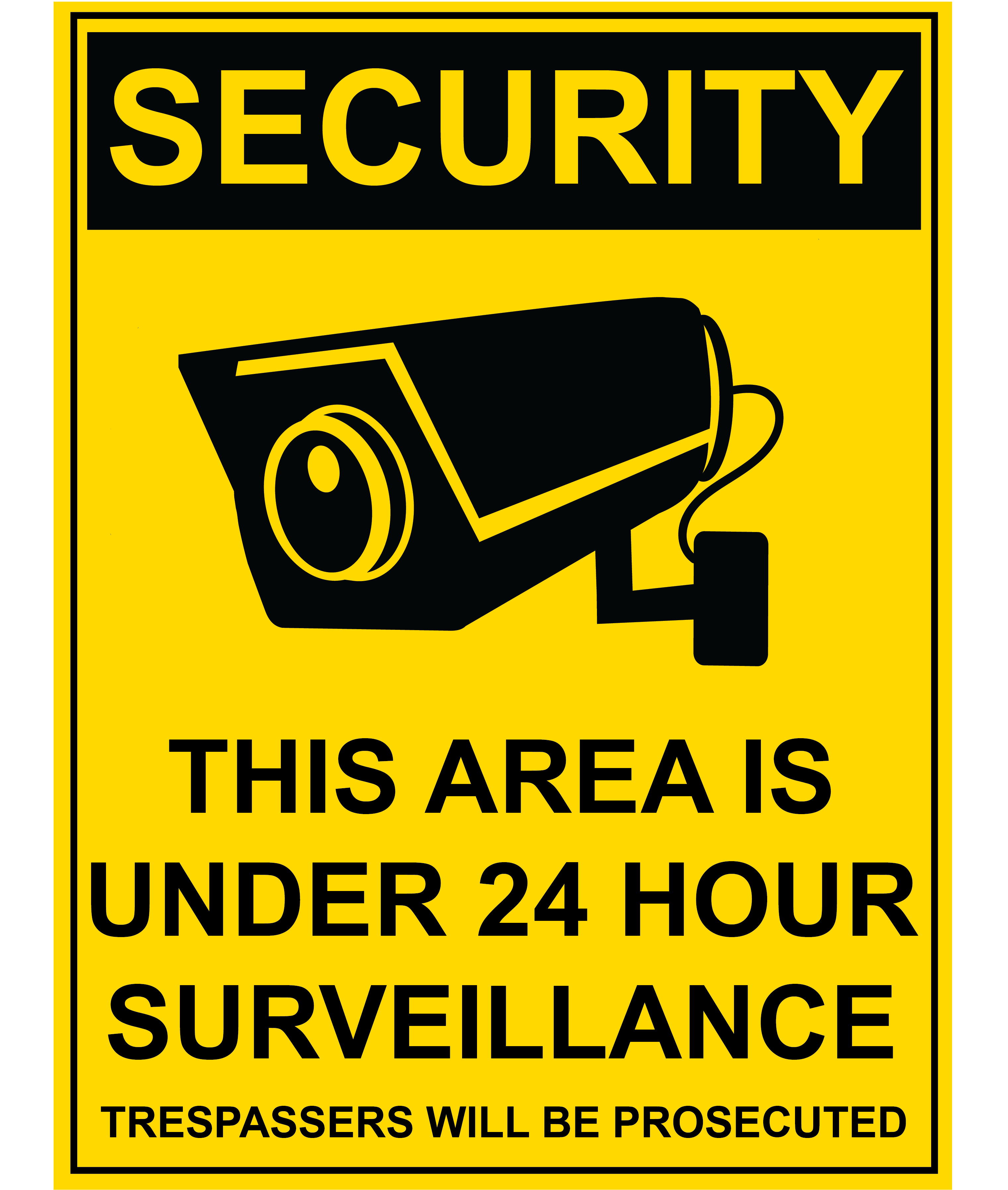 Security - This Area Is Under 24 Hour Surveillance – Farm Safety Signs