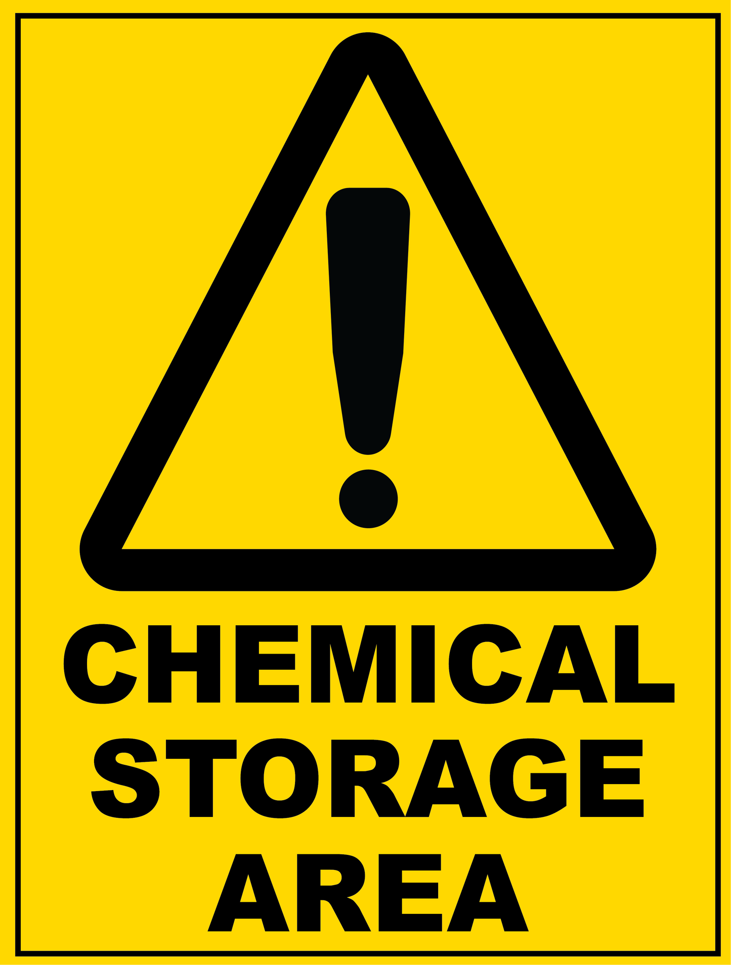 Warning - Chemical Storage Area