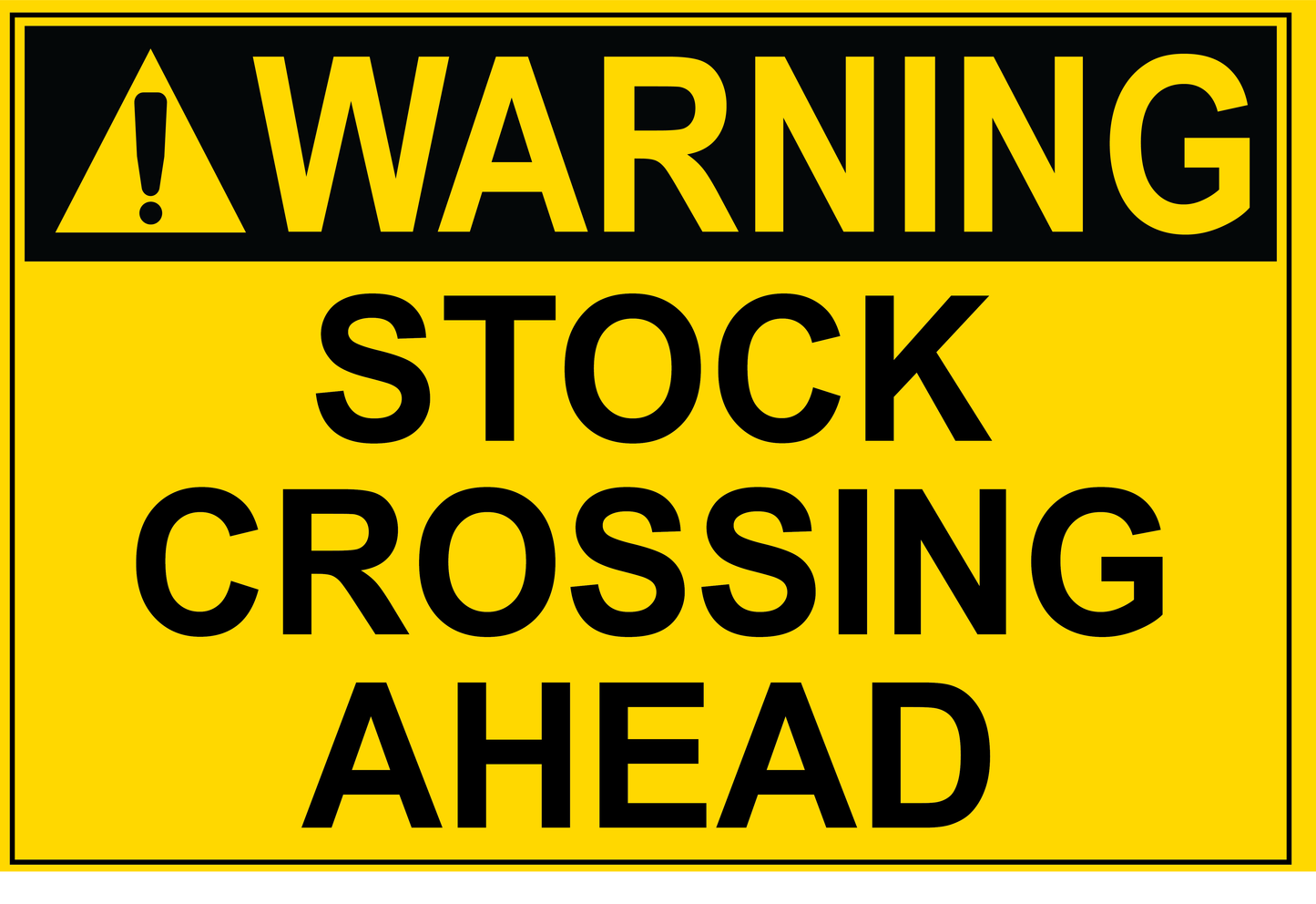 Warning - Stock Crossing Ahead