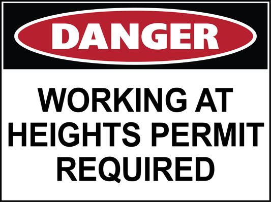 Danger - Working At Heights Permit Required